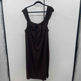 Bold Elements Women's Size 3X Brown Solid Dress