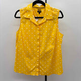 Talbots Women's Size L Yellow dotted Sleeveless Shirt