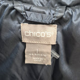 Chico's Women's Size M Navy Solid Coat