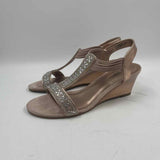 Silver Slipper Women's Shoe Size 7 Rose Gold Beaded Sandals