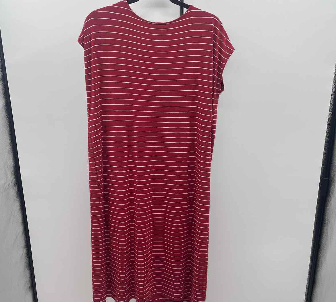 JJill Women's Size 10P Red Stripe Dress