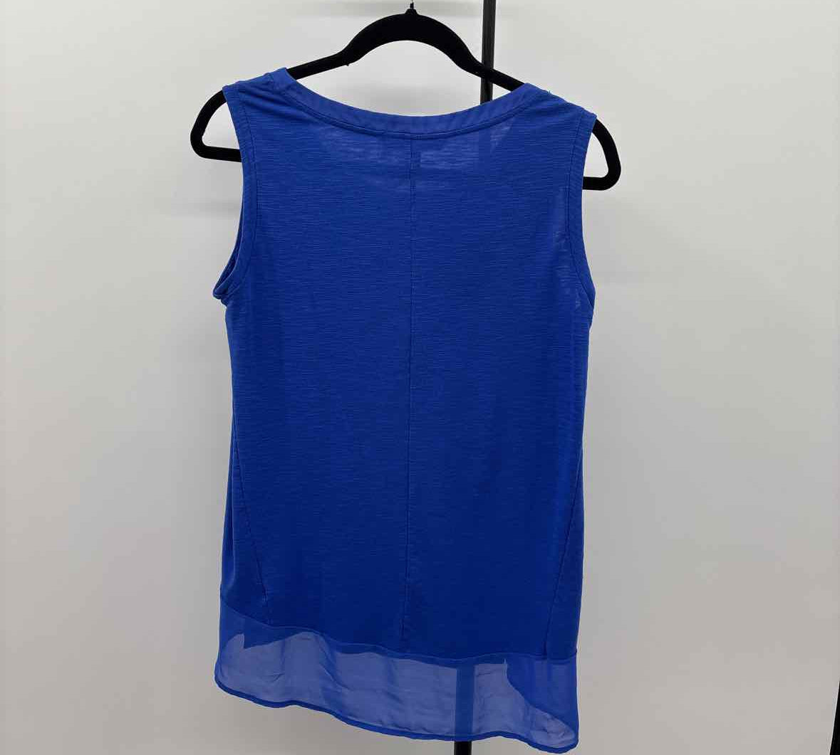 Adrienne Vittadini Women's Size S Royal Blue Heathered Sleeveless Shirt