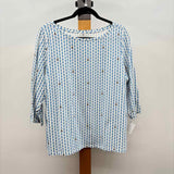 Talbots Women's Size 2XP White Anchor Long Sleeve Shirt
