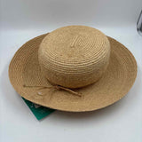 Kaminski Women's Beige Luxe Woven Sun Hat