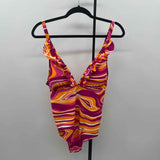 Serra Women's Size 10 Fuschia Swirls Swimsuit - 1 Piece