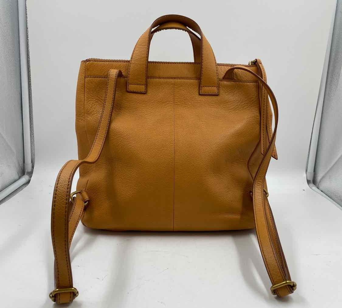 FOSSIL Camel & Multi Zip Top Handled COLORBLOK Backpack Purse