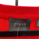 Cyrus Women's Size 1X Red Ribbed Sweater