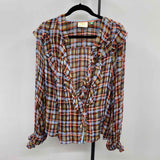 Maeve Junior's Size 18W Multi-Color Plaid Long Sleeve Shirt