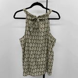 Talbots Women's Size XL Green Leaf Sleeveless Shirt