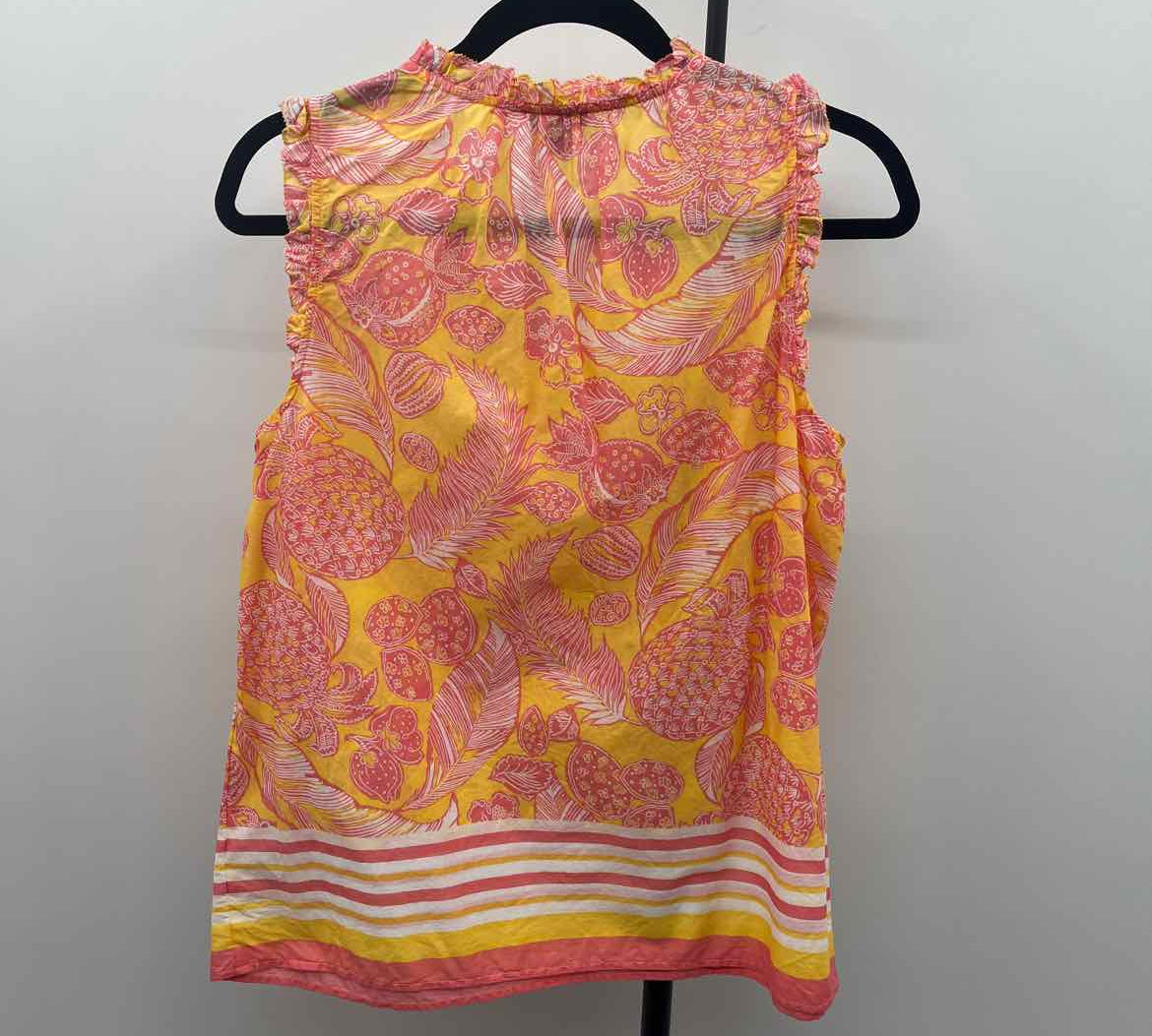 Talbots Women's Size S Pink Pineapple Sleeveless Shirt