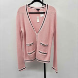 Talbots Women's Size S Pink Solid Cardigan