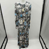 Tory Burch Women's Size 8 Gray Floral Dress