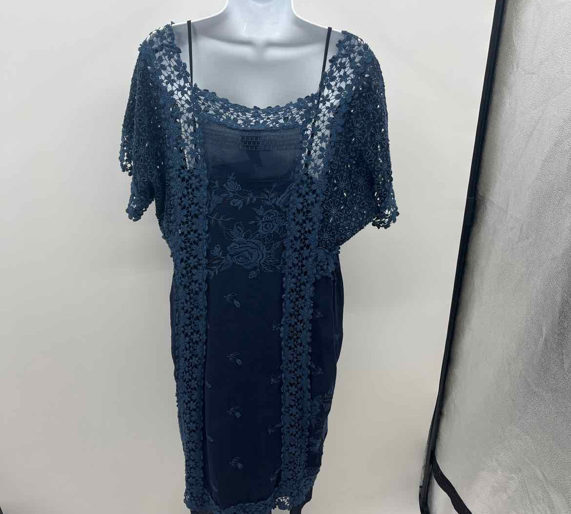 Johnny Was Women's Size 14 Navy Lace Dress