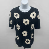 Kate Spade Women's Size S Black Floral Sweater