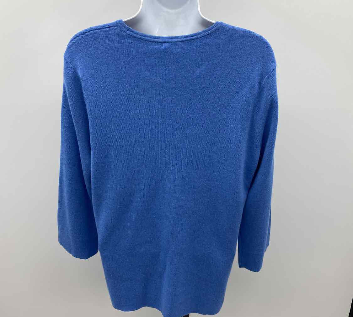 J. McLaughlin Women's Size M Blue Solid Sweater