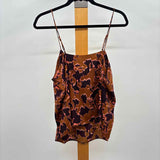 Nine West Women's Size L Brown Abstract Tank