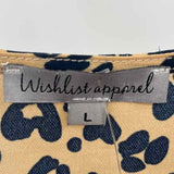 Wishlist Women's Size L Tan Animal Print Tank
