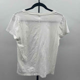 J Crew Women's Size M White Solid Short Sleeve Shirt