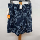 Quicksilver Men's Size L Blue Scroll New with Tags Swim Trunks