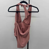 Cupshe Women's Size 10 Mauve Solid Swimsuit - 1 Piece