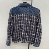 FDJ Women's Size L Blue Tweed Jacket