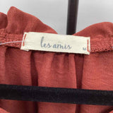 les amis Women's Size M Rust Textured Long Sleeve Shirt
