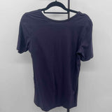 Lululemon Junior's Size L Navy Solid Short Sleeve Shirt