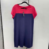 Talbots Women's Size 14 Navy Color Block Dress