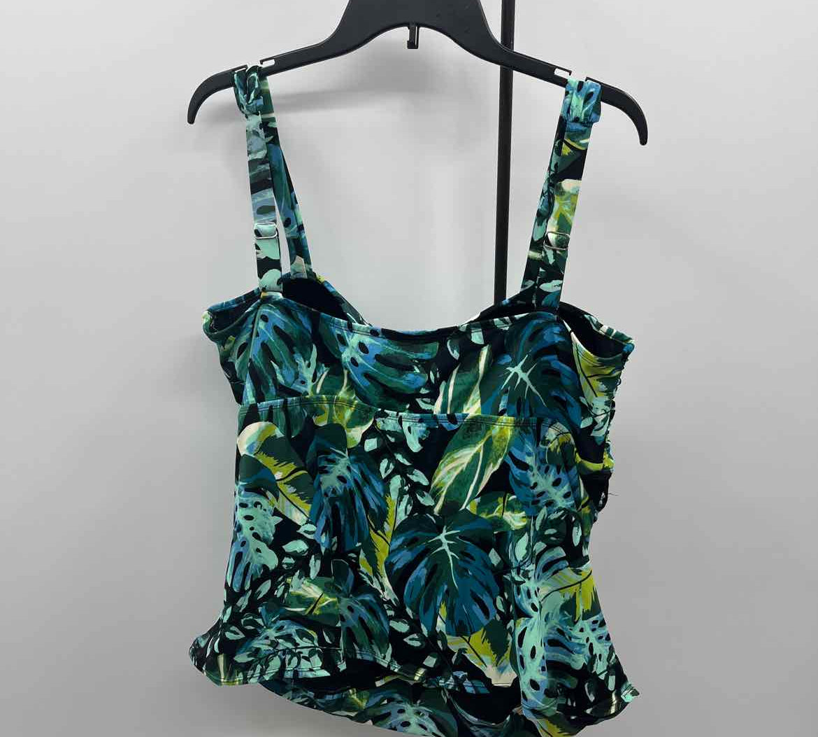 swimsuits for all Women's Size 20 Green Leaf Swimsuit - Separate