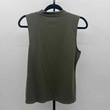 Loft Women's Size L Olive Ribbed Sleeveless Shirt