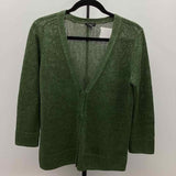 Talbots Women's Size M Green Solid Cardigan