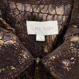 Erin London Women's Size M Brown Animal Print Jacket