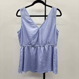 Banana Republic Women's Size M Periwinkle Solid Sleeveless Shirt