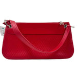 BAck BRAUN BUFFEL Quilted Red Leather Medium Baguette Shoulder Purse