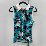 Tommy Bahama Women's Size M Black Floral Sleeveless Shirt