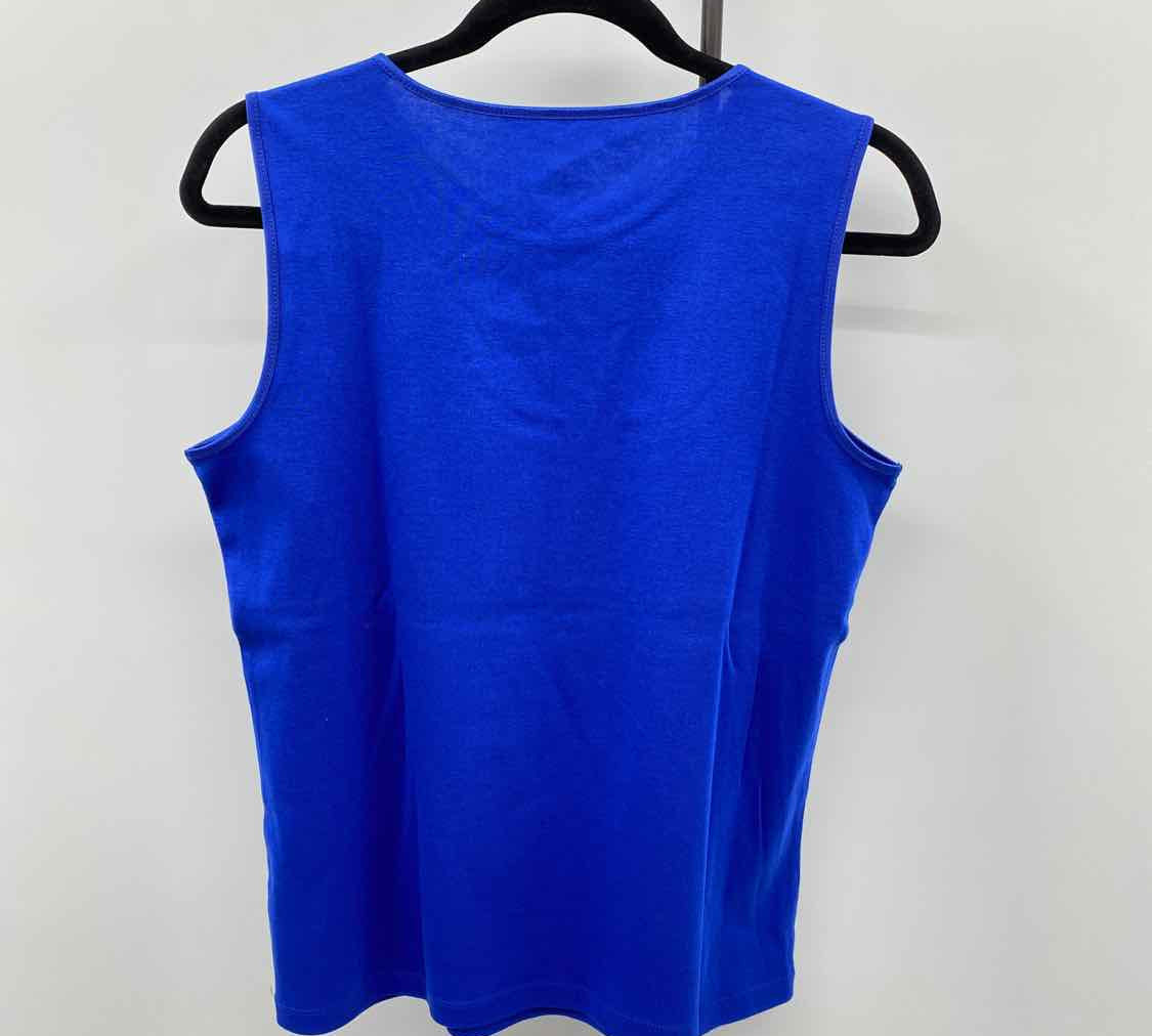 Christopher & Banks Women's Size M Royal Blue Solid Sleeveless Shirt