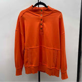 Unbranded Women's Size XL Orange Solid Sweatshirt