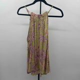 Staccato Women's Size L Green Abstract Sleeveless Shirt