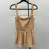 Hayden Women's Size M Tan dotted Sleeveless Shirt