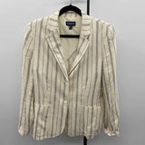 Chaps Women's Size M Ivory Stripe Jacket