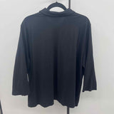 Talbots Women's Size 3X Black Solid Long Sleeve Shirt