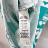 Chico's Women's Size M Teal Abstract Long Sleeve Shirt