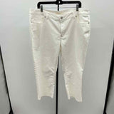 Coldwater Creek Women's Size 18 White Solid Capris
