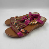 Unbranded Women's Shoe Size 8 Fuschia Beaded Sandals