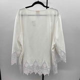 Ruby Rd. Women's Size 2X White Lace Long Sleeve Shirt