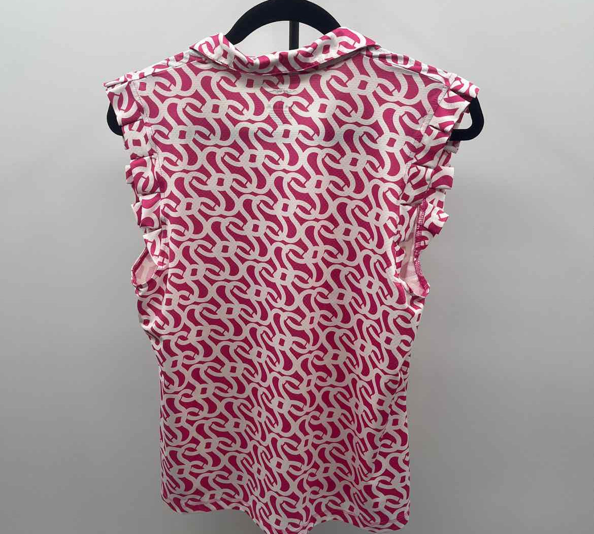 Gottex Women's Size L Fuschia Swirls Sleeveless Shirt