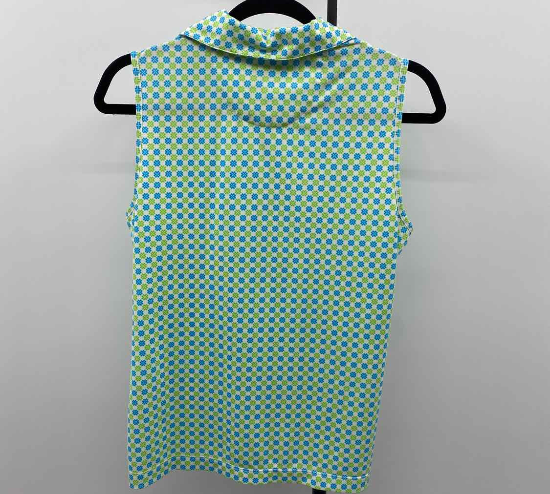 EP pro Women's Size S Green Blue dotted Sleeveless Shirt