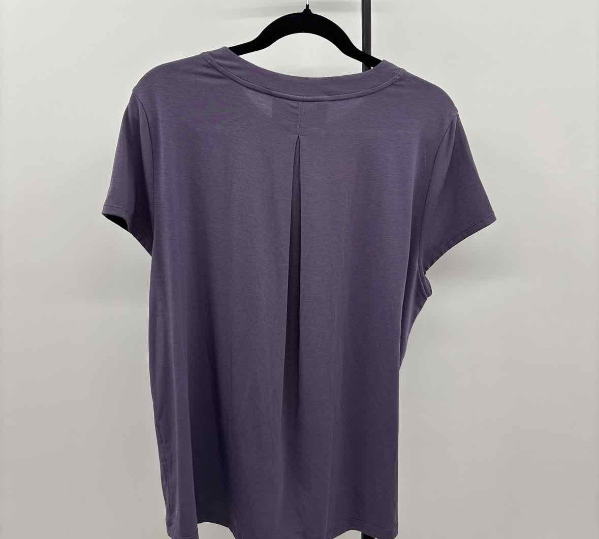 Athleta Women's Size S Purple Solid Short Sleeve Shirt