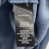Jones New York Women's Size L Blue Solid Long Sleeve Shirt