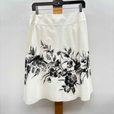 Ann Taylor Women's Size 4 White Floral Skirt